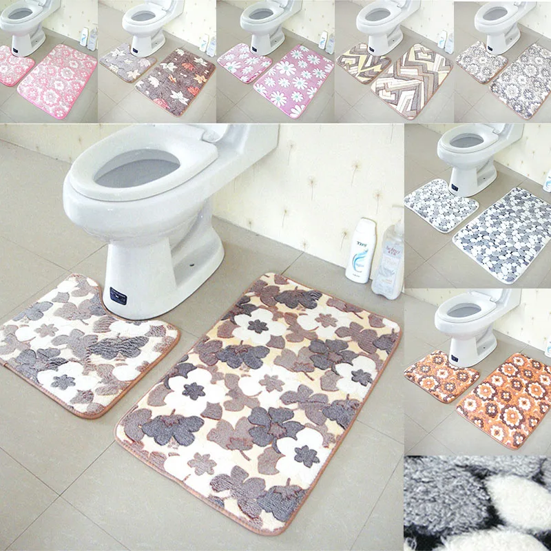 2PCS Bathroom Mats Set U Shape Mat Rug Kit Toilet Pattern Bath Non-slip Floor Carpet Mattress for Bathroom Decor
2PCS Bathroom Mats Set U Shape Mat Rug Kit Toilet Pattern Bath Non-slip Floor Carpet Mattress for Bathroom Decor