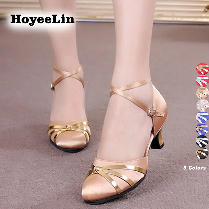 HoYeeLin Satin Tango Heels Women Ladies Closed Toe Ballroom Party Waltz Dancing Shoes Customized Heels Indoor Outsole
HoYeeLin Satin Tango Heels Women Ladies Closed Toe Ballroom Party Waltz Dancing Shoes Customized Heels Indoor Outsole