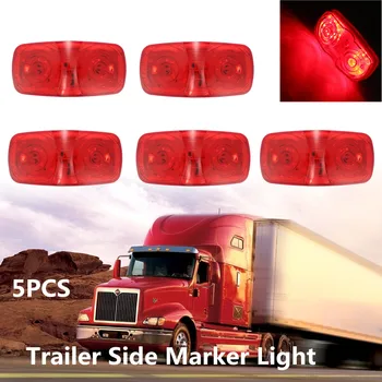 5pcs 12V Trailer Side Marker LED Light Double Bullseye 10 Diodes Clearance Lights Red
5pcs 12V Trailer Side Marker LED Light Double Bullseye 10 Diodes Clearance Lights Red