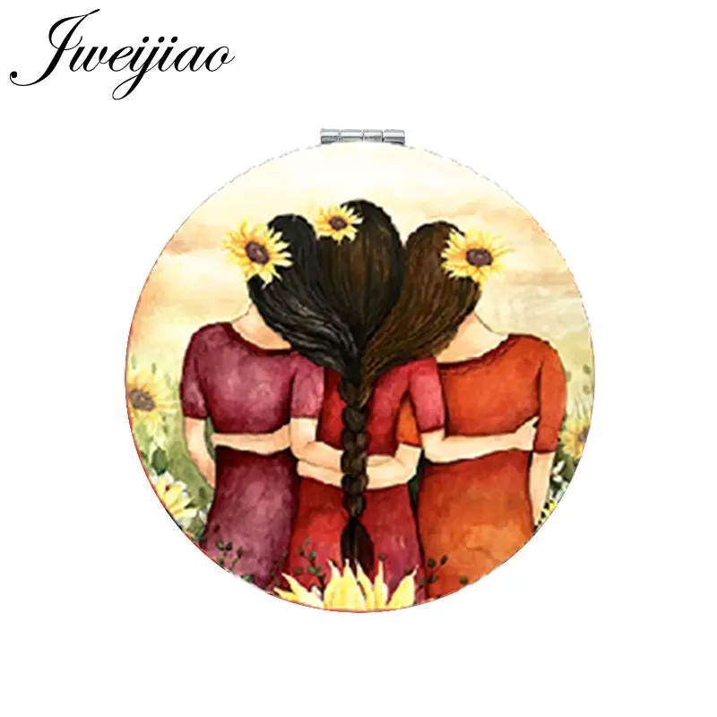 JWEIJIAO Sunflowers long hair Sisters Folding Round Mini 1X/2X Magnifying Mirror Love Gilrs PU Leather Makeup Mirror
JWEIJIAO Sunflowers long hair Sisters Folding Round Mini 1X/2X Magnifying Mirror Love Gilrs PU Leather Makeup Mirror