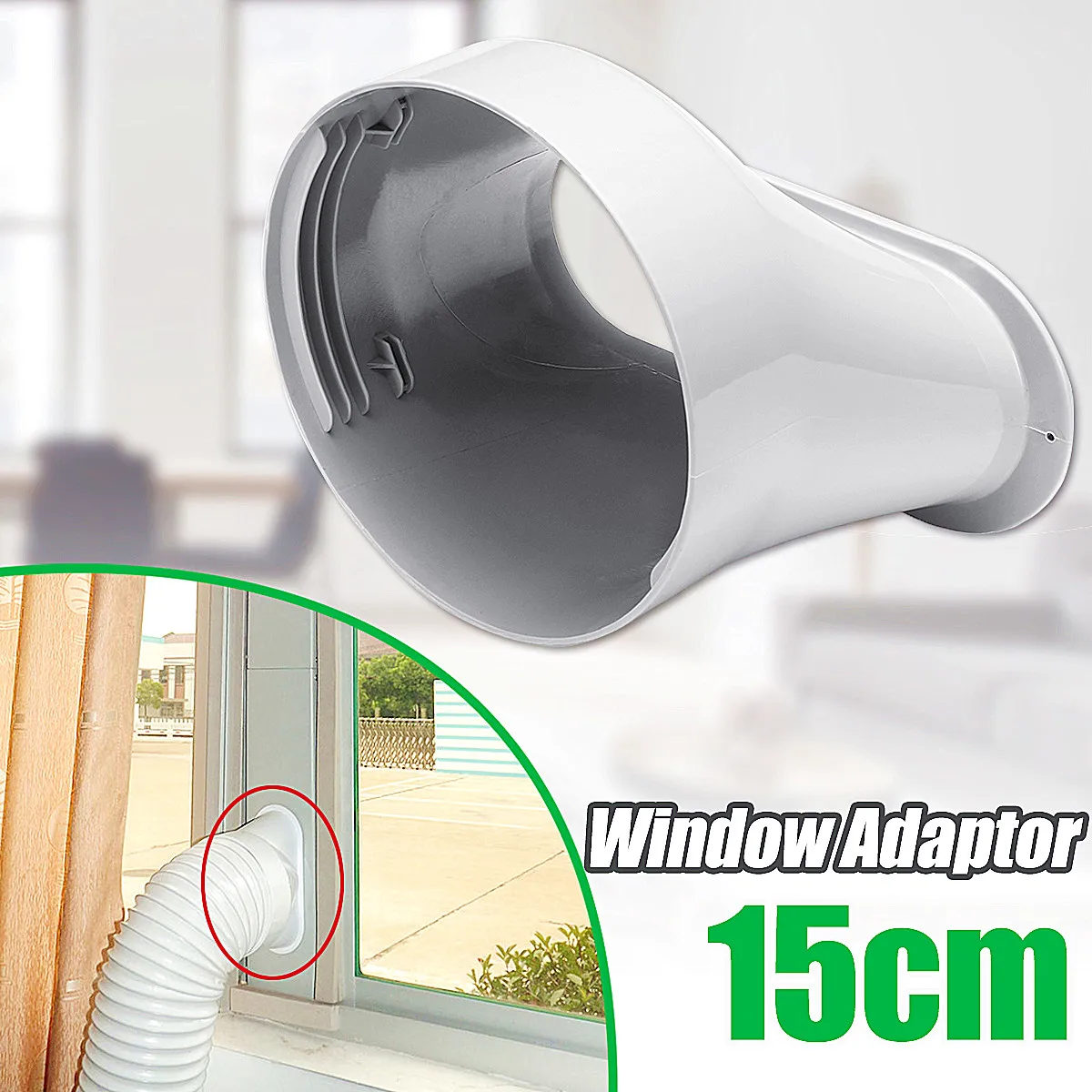 Connettore Tubo Flessibile di Scarico Adattatore Accoppiatore Connettore 13 15cm per Tubo Flessibile di Scarico del Condizionatore dAria Portatile