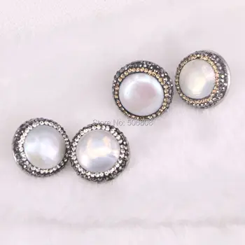 10Pairs ZYZ-E3745 Pearl Stud Earrings, Pearl Post earrings, Pave Crystal Stud Earrings, Pearl Earring Studs
10Pairs ZYZ-E3745 Pearl Stud Earrings, Pearl Post earrings, Pave Crystal Stud Earrings, Pearl Earring Studs
