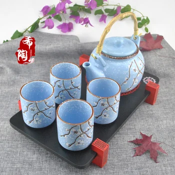 Japanese style ceramic kung fu snowflake tea set wedding supplies teapot cup pot tray Chinese traditional suit newlywed gift
Japanese style ceramic kung fu snowflake tea set wedding supplies teapot cup pot tray Chinese traditional suit newlywed gift