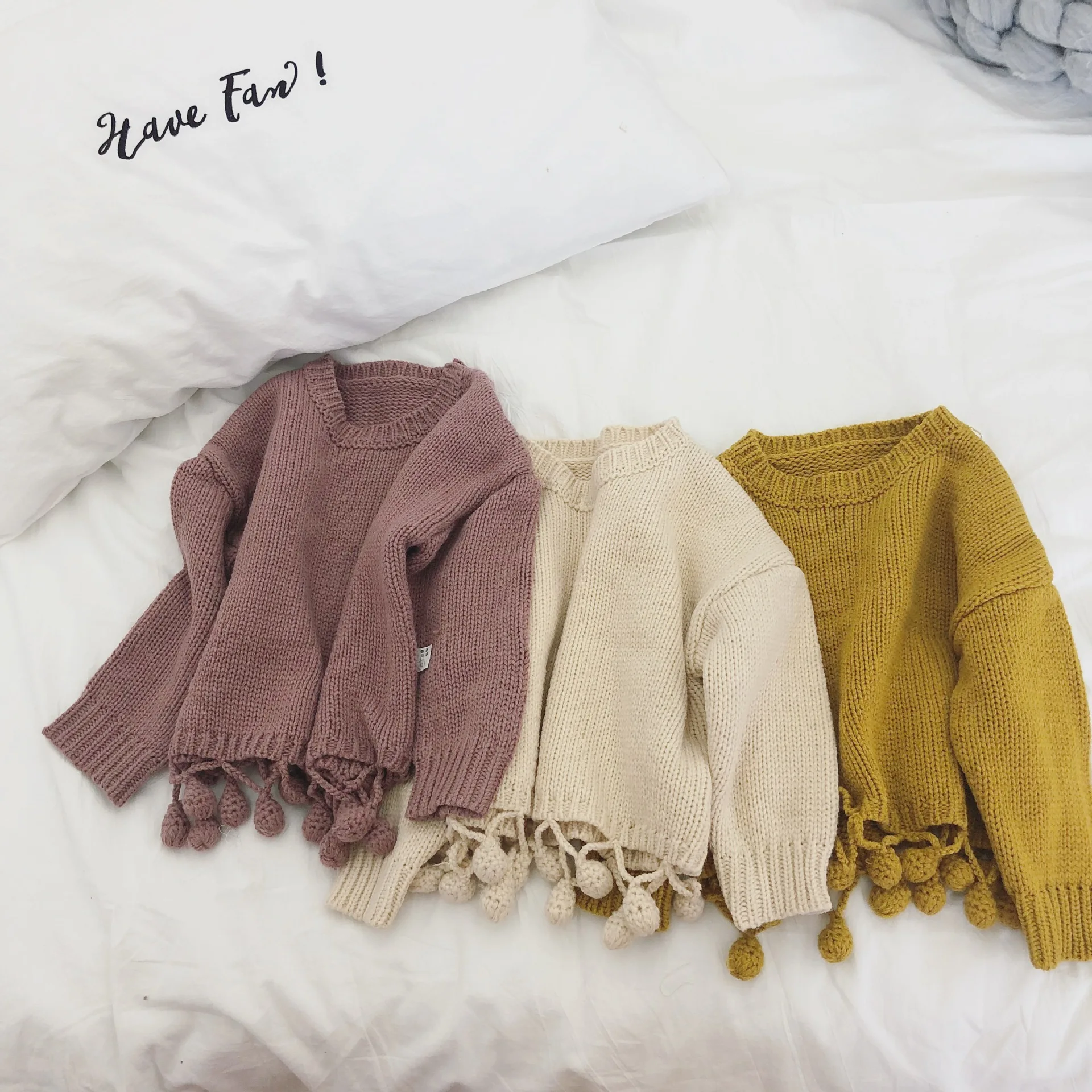 2018 Toddler Girls Winter Clothes Kids Girls Autumn Pullover Knit Sweater Children Girls Pom Pom Sweater Girl Top
2018 Toddler Girls Winter Clothes Kids Girls Autumn Pullover Knit Sweater Children Girls Pom Pom Sweater Girl Top