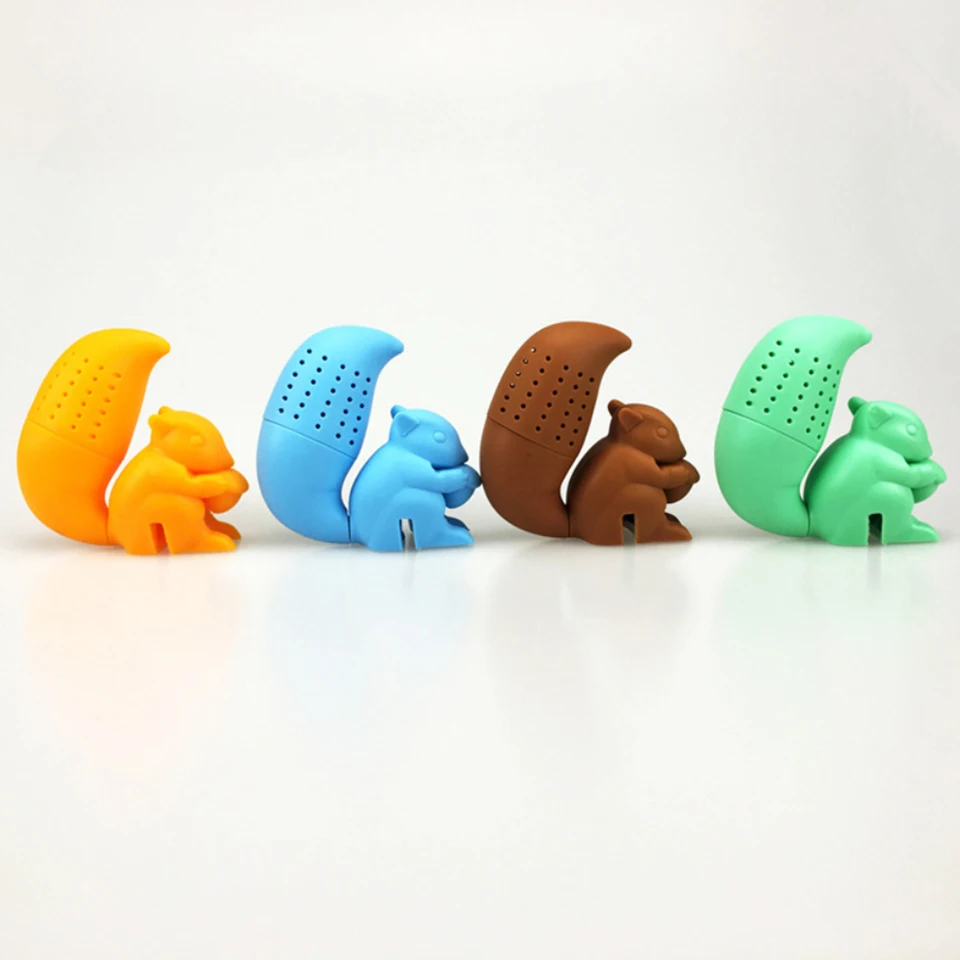 Squirrel Silicone Tea Strainer Non-toxic Cute Animal Shaped Design High Temperature Resistance Reusable Tea Infuser Filter Tools
Squirrel Silicone Tea Strainer Non-toxic Cute Animal Shaped Design High Temperature Resistance Reusable Tea Infuser Filter Tools
