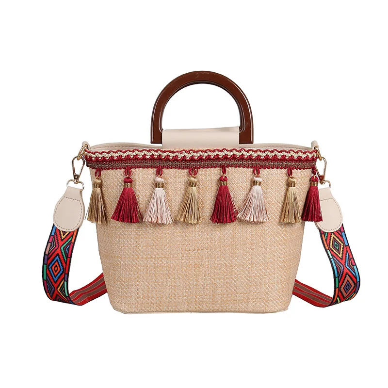 New Vintage Bucket Shape Tote Women Weaving Tassel Shoulder Bag Messenger Bag Crossbody Bags Girls Cute Handle Straw Bags
New Vintage Bucket Shape Tote Women Weaving Tassel Shoulder Bag Messenger Bag Crossbody Bags Girls Cute Handle Straw Bags