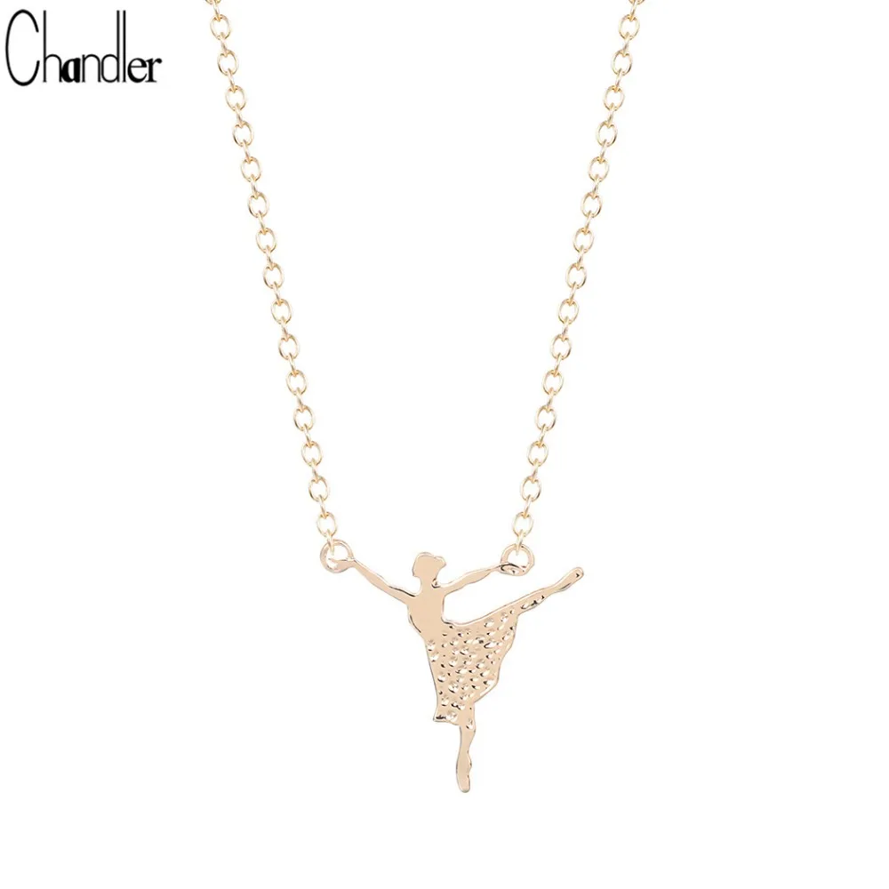 

New Arrival Silver Plated Ballerina Dancer Hoofer Pendant Necklaces For Women Health Sport Europe Chunky Lucky Femme Bijoux