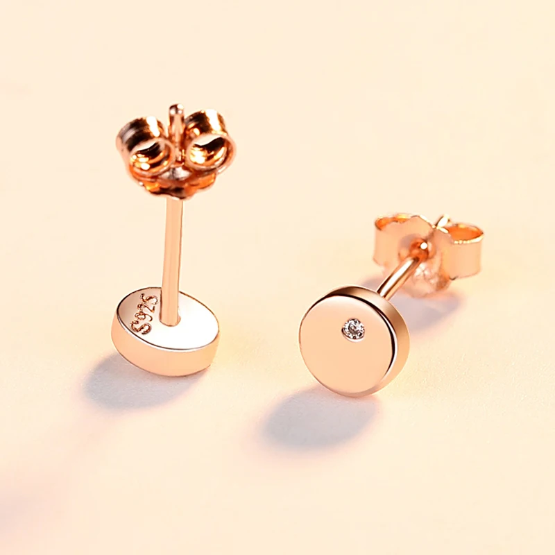 BAFFIN Simple Fashion Round Stud Earrings Gold Color Real 925 Sterling Silver Jewelry White Zircon Earrings For Women Wedding
BAFFIN Simple Fashion Round Stud Earrings Gold Color Real 925 Sterling Silver Jewelry White Zircon Earrings For Women Wedding