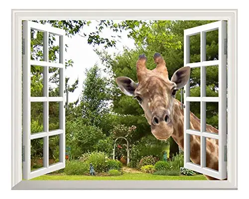 3D Full Colour Giraffa Out Of Window Animal False Faux Window Frame Window Mural Vinyl Bedroom Wall Decals Stickers
3D Full Colour Giraffa Out Of Window Animal False Faux Window Frame Window Mural Vinyl Bedroom Wall Decals Stickers