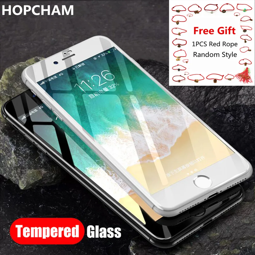 HOPCHAM защитное стекло для iPhone 6 6S Plus закаленное экрана 3D закругленные края 8 7 X