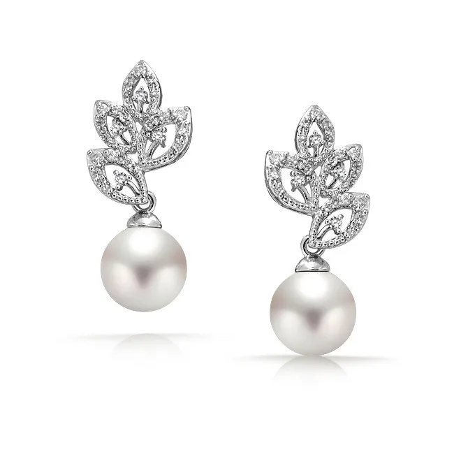 SLBRIDAL Silver AAA Grade CZ Leaf Wedding Drop Pearls earrings pin luxury dangle cubic zircon bridal earring Bridesmaids Earring
SLBRIDAL Silver AAA Grade CZ Leaf Wedding Drop Pearls earrings pin luxury dangle cubic zircon bridal earring Bridesmaids Earring