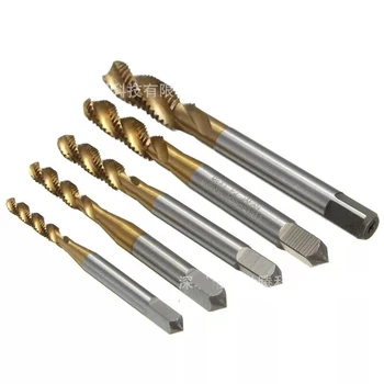 5pcs M3-M8 Spiral Hand Plug Tap HSS Titanium Screw Thread Metric Drill Bit Set M3/M4/M5/M6/M8 For Power Tools
5pcs M3-M8 Spiral Hand Plug Tap HSS Titanium Screw Thread Metric Drill Bit Set M3/M4/M5/M6/M8 For Power Tools