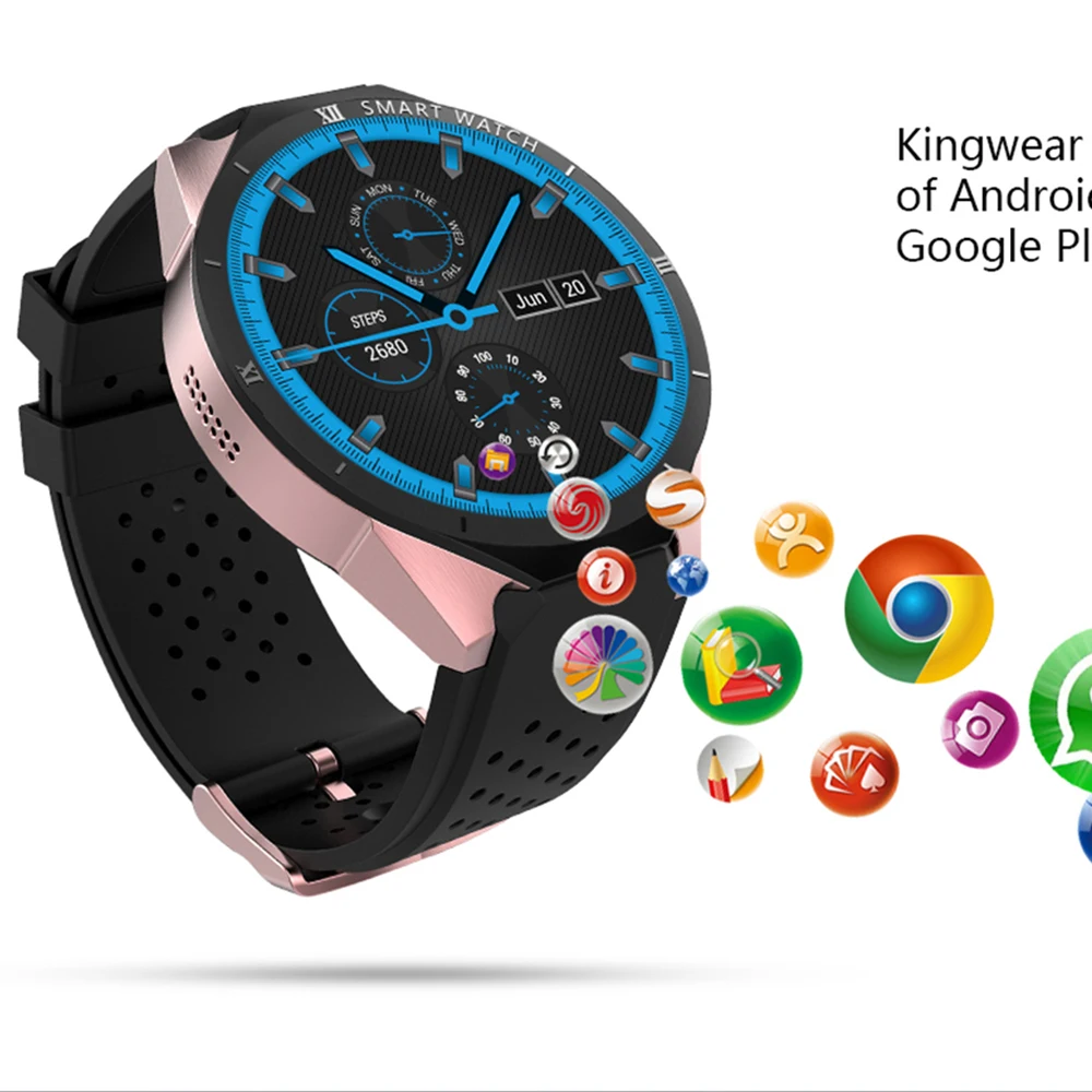 

Smart Watch KW88 Pro 3G Smartwatch Phone 1.39 inch Android 7.0 MTK6580 Quad Core 1.3GHz 1GB RAM 16GB ROM WITH Heart rate monitor