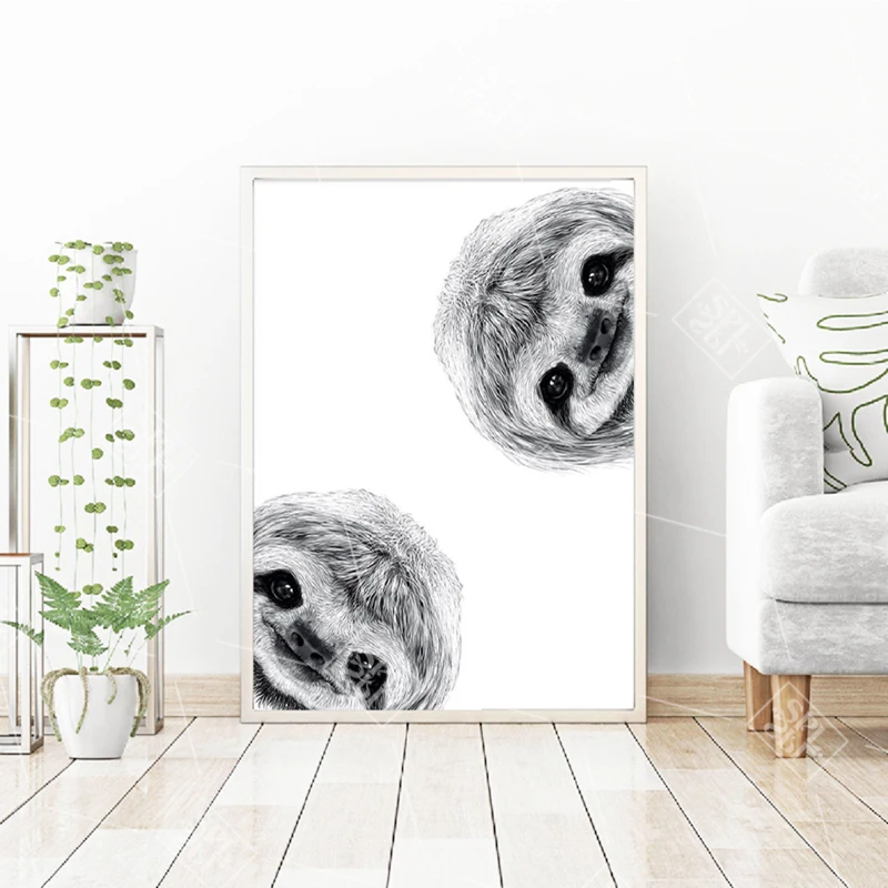 Abstract Black And White Sloth Cute Animals Poster Hd Print Canvas Painting Lovely Nursery Baby Room Decor Wall Art Pictures
Abstract Black And White Sloth Cute Animals Poster Hd Print Canvas Painting Lovely Nursery Baby Room Decor Wall Art Pictures