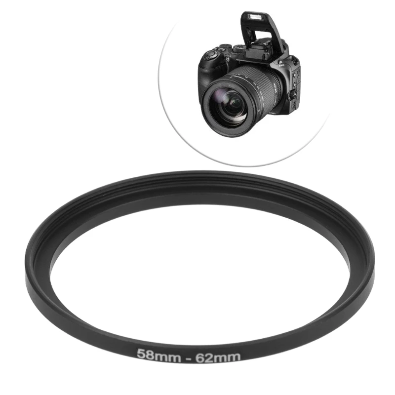 58mm To 62mm Metal Step Up Rings Lens Adapter Filter Camera Tool Accessories New