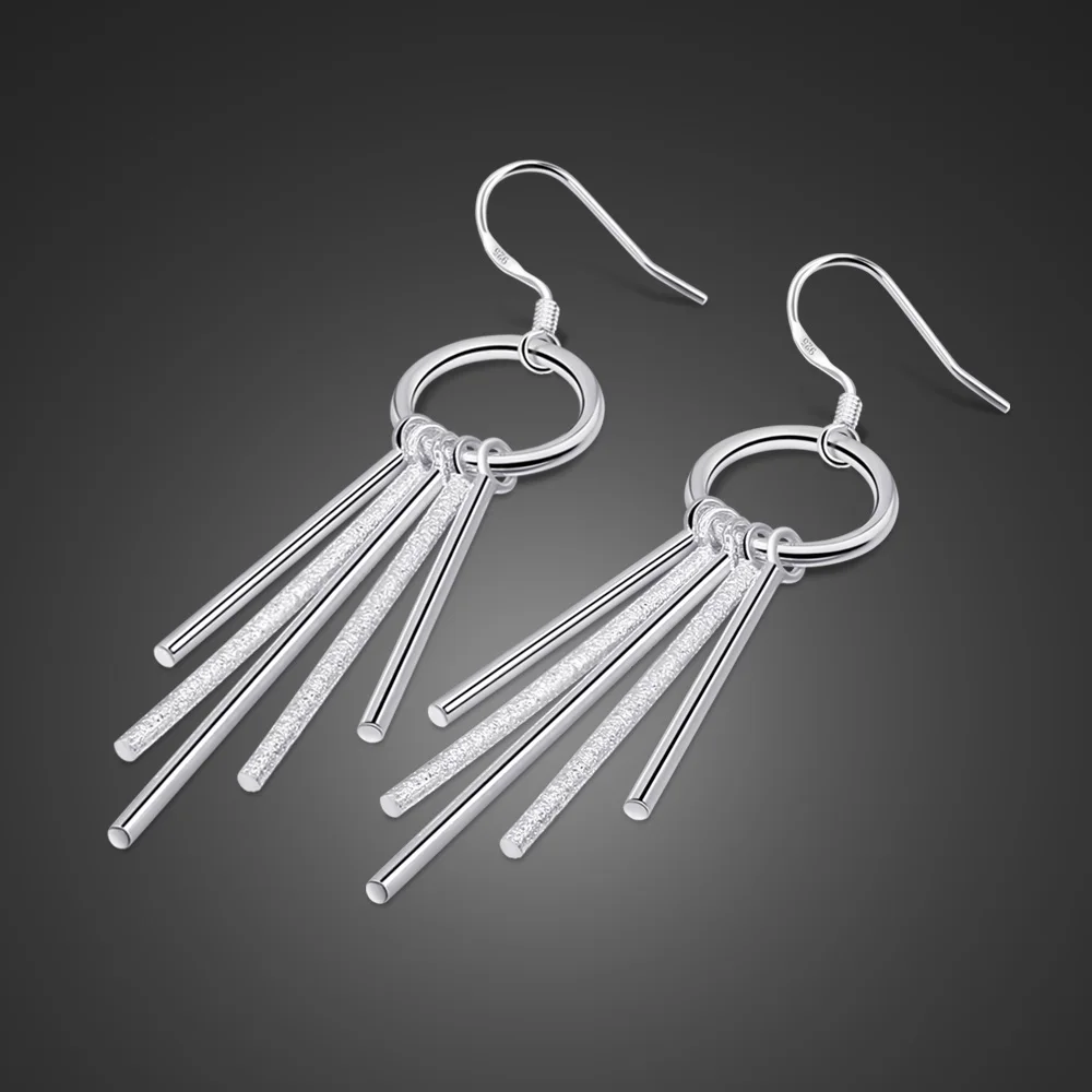 Wholesale High quality party 100% silver long tassel earrings Solid 925 sterling silver Fashion Woman earrings Charm jewelry
Wholesale High quality party 100% silver long tassel earrings Solid 925 sterling silver Fashion Woman earrings Charm jewelry
