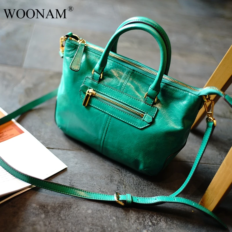 WOONAM Women Fashion Handbag Top Hide Italy Genuine Supple Waxed Calf Leather Top Handle Tote Bag WB903
WOONAM Women Fashion Handbag Top Hide Italy Genuine Supple Waxed Calf Leather Top Handle Tote Bag WB903