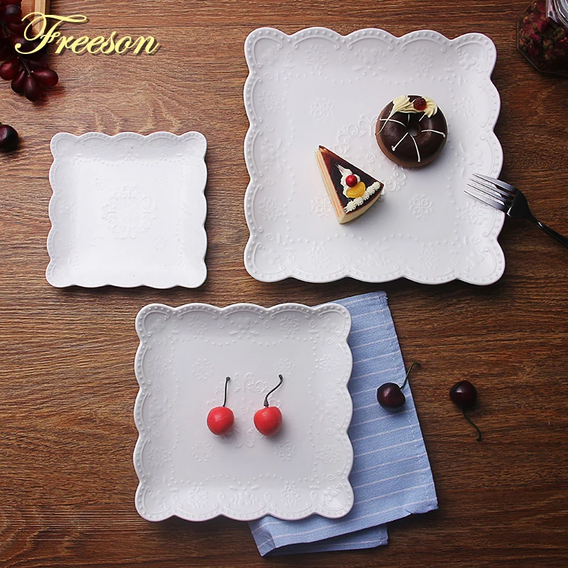 Brief White Emboss Ceramic Plates Dinner Plate Pastry Fruit Dishes Cake Porcelain Dish Steak Tray Tableware Dinnerware
Brief White Emboss Ceramic Plates Dinner Plate Pastry Fruit Dishes Cake Porcelain Dish Steak Tray Tableware Dinnerware