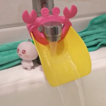 Silicone elastic crab hand washing machine Faucet extension guide Infant bathing tools Chute Extender Crab Holder
Silicone elastic crab hand washing machine Faucet extension guide Infant bathing tools Chute Extender Crab Holder