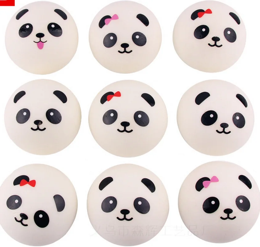 Бесплатная доставка 10 см 6 4 Kawaii squishy Panda expression Jumbo Buns slow rising Squishies смешанный заказ