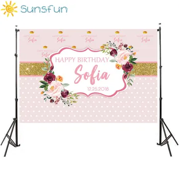 Sunsfun Vinyl Photography Background Flower Backdrop Pink Font Floral Baby Shower Birthday Children Backdrop for Photo Studio
Sunsfun Vinyl Photography Background Flower Backdrop Pink Font Floral Baby Shower Birthday Children Backdrop for Photo Studio
