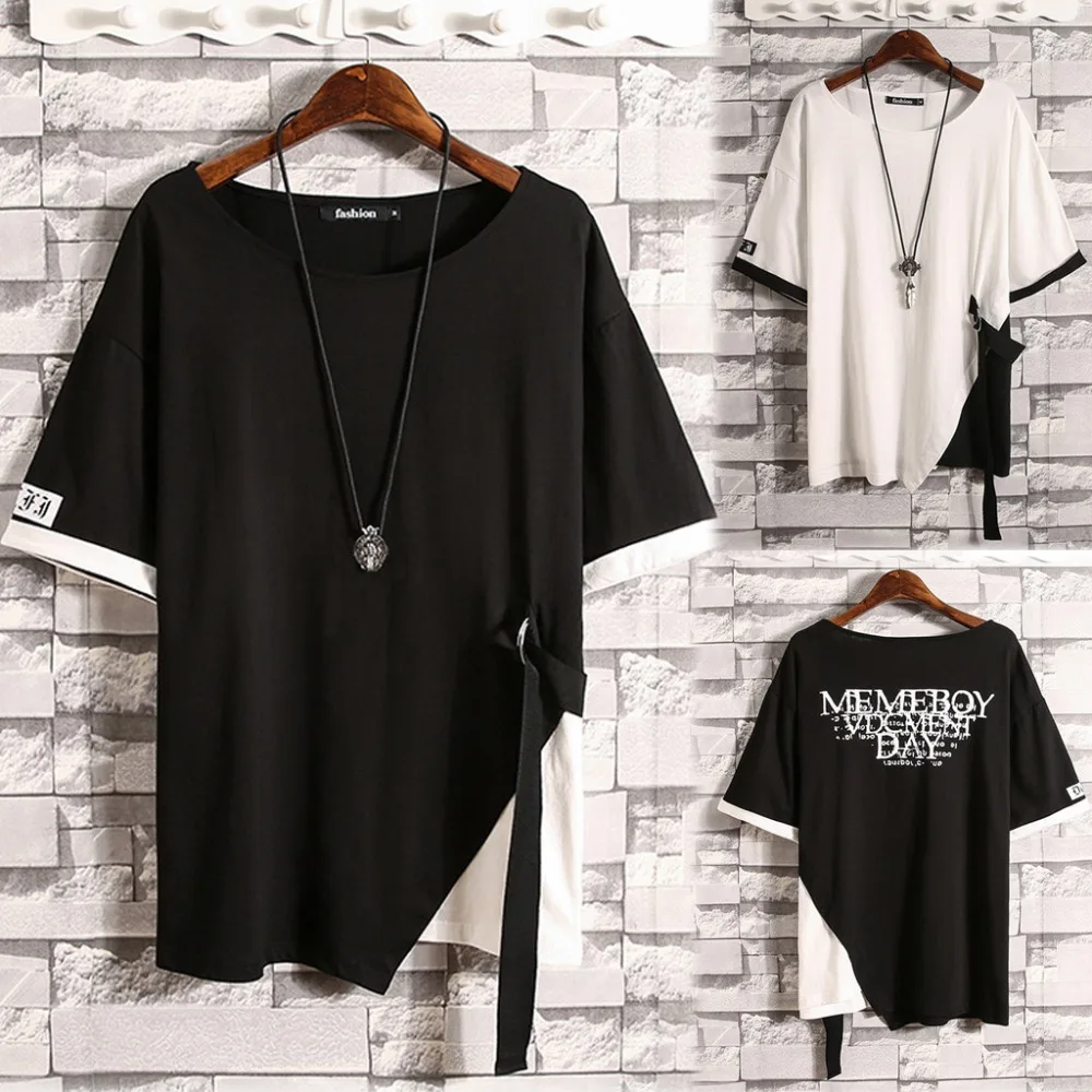 2019 Hot Fashion Men's Summer Korean Style Casual Fashion Print Patchwork Round-Neck Short Sleeve T-shirts Tops Hauts pour homme
2019 Hot Fashion Men's Summer Korean Style Casual Fashion Print Patchwork Round-Neck Short Sleeve T-shirts Tops Hauts pour homme