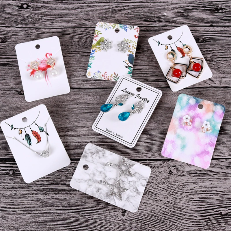 High Quality 100Pcs/lot 5x7cm Jewelry Cards Paper Earrings Card Ear Studs Necklaces Display Packaging Cards Can Custom Logo
High Quality 100Pcs/lot 5x7cm Jewelry Cards Paper Earrings Card Ear Studs Necklaces Display Packaging Cards Can Custom Logo