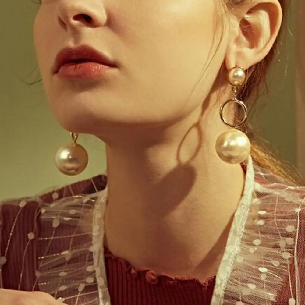 Party Fashion Circle Big Faux Pearl Long Dangle Women Dropping Earrings Jewelry New
Party Fashion Circle Big Faux Pearl Long Dangle Women Dropping Earrings Jewelry New