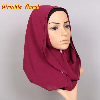 Hot sale women wrinkle floral bubble chiffon crumple shawls hijab muslim headband 20 color scarves/scarf 180*75cm 10pcs/lot
Hot sale women wrinkle floral bubble chiffon crumple shawls hijab muslim headband 20 color scarves/scarf 180*75cm 10pcs/lot