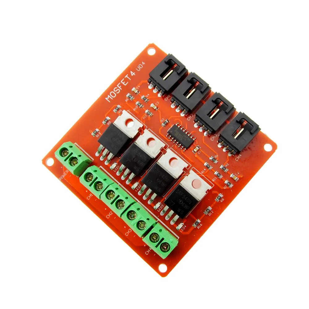 10pcs/lot Four Channel 4 Route MOSFET Button IRF540 V4.0+ MOSFET Switch Module For
10pcs/lot Four Channel 4 Route MOSFET Button IRF540 V4.0+ MOSFET Switch Module For