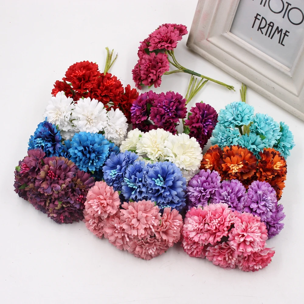 6pcs Silk Dendranthema Artificial Flower For Wedding Party Home Chrysanthemum Decoration Handmade Florists Craft Flower 3.5cm
6pcs Silk Dendranthema Artificial Flower For Wedding Party Home Chrysanthemum Decoration Handmade Florists Craft Flower 3.5cm
