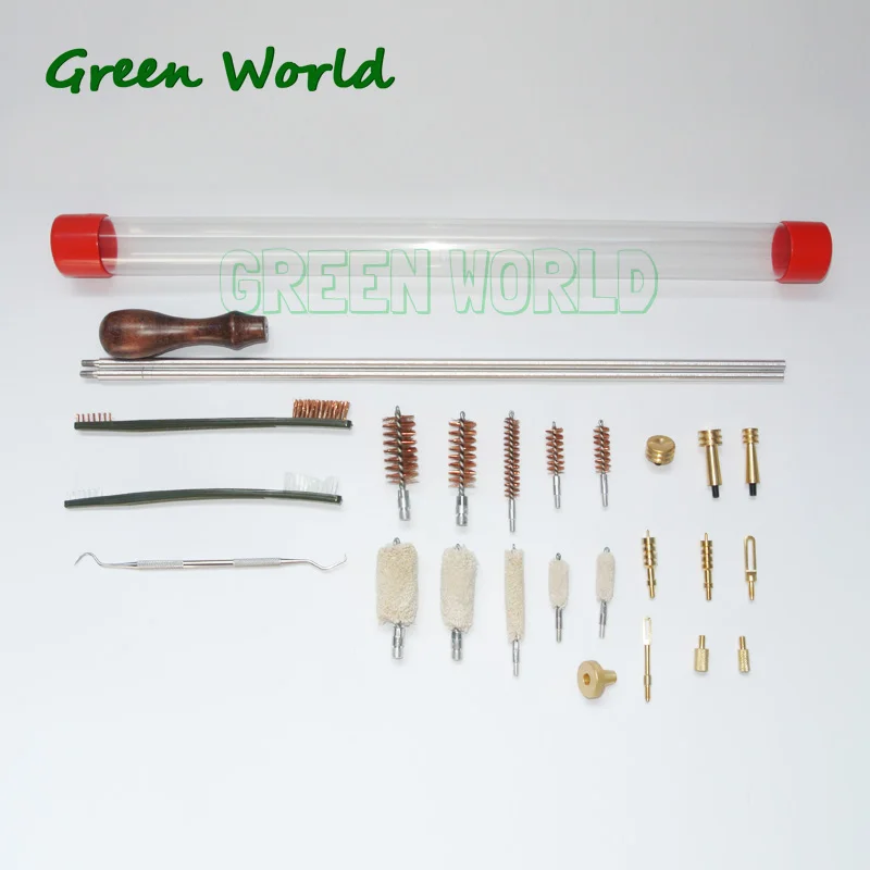 Green World 27pcs/lot Universal Gun Cleaning Kit For Rifle Muzzleloader ,Brush Tool Set
Green World 27pcs/lot Universal Gun Cleaning Kit For Rifle Muzzleloader ,Brush Tool Set
