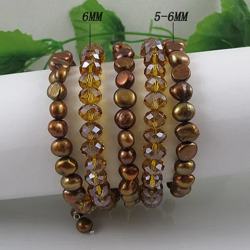 Unique Pearls jewellery Store,5Rows Brown Color Crystal Beads Natural Freshwater Pearl Bracelet,Fashion Woman Party Jewellery
Unique Pearls jewellery Store,5Rows Brown Color Crystal Beads Natural Freshwater Pearl Bracelet,Fashion Woman Party Jewellery