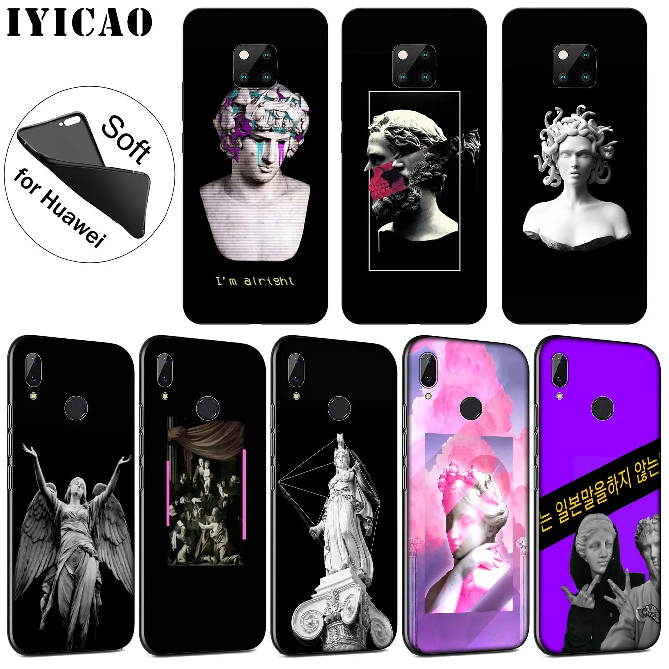 IYICAO Vintage Plaster Statue Art David Statue Soft Phone Case for Huawei Mate 30 20 10 Pro Lite Nova 5I 4 3i 3 2i Lite Cover
IYICAO Vintage Plaster Statue Art David Statue Soft Phone Case for Huawei Mate 30 20 10 Pro Lite Nova 5I 4 3i 3 2i Lite Cover