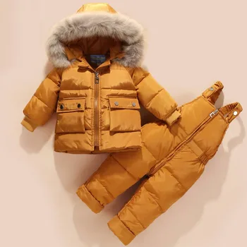 Winter Children Clothing Sets Jumpsuit Snow Jackets Pants 2pcs Set Baby Boy Girls Duck Down Fur Collar Hooded Coats Jacket E326
Winter Children Clothing Sets Jumpsuit Snow Jackets Pants 2pcs Set Baby Boy Girls Duck Down Fur Collar Hooded Coats Jacket E326