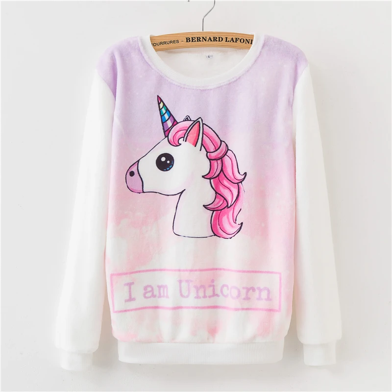 2018 Hot Fashion Women Warm Sweatshirt Unicorn Printing Tracksuit Cotton Women's Flannel Winter Hoodies Pullover
2018 Hot Fashion Women Warm Sweatshirt Unicorn Printing Tracksuit Cotton Women's Flannel Winter Hoodies Pullover