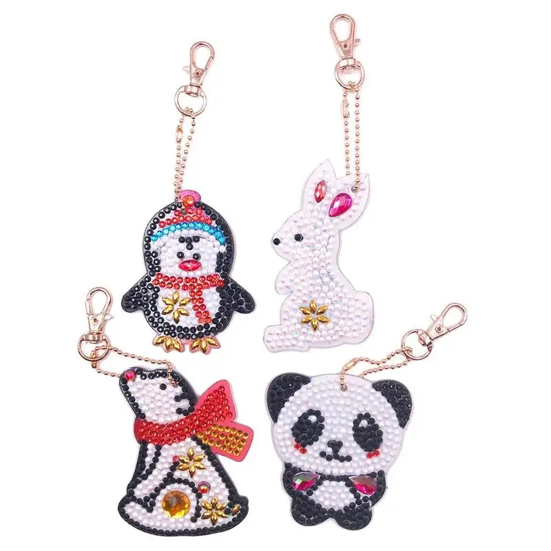 4pcs Diamond Painting DIY Animals Full Drill Key Buckle Rhinestone Embroidery Pendant Mosaic Cross Stitch Keychains Gifts 
4pcs Diamond Painting DIY Animals Full Drill Key Buckle Rhinestone Embroidery Pendant Mosaic Cross Stitch Keychains Gifts