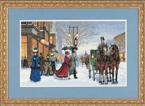 Gold Collection Chic Counted Cross Stitch Kit Alan Maley's Gracious Era Snow Winter Paris Street Carriage dim 03821 3821
Gold Collection Chic Counted Cross Stitch Kit Alan Maley's Gracious Era Snow Winter Paris Street Carriage dim 03821 3821