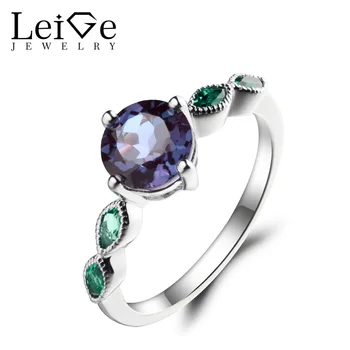 Leige Jewelry Lab Alexandrite Ring Anniversary Ring Round Cut Emerald Fine Gemstone 925 Sterling Silver June Birthstone for Her
Leige Jewelry Lab Alexandrite Ring Anniversary Ring Round Cut Emerald Fine Gemstone 925 Sterling Silver June Birthstone for Her