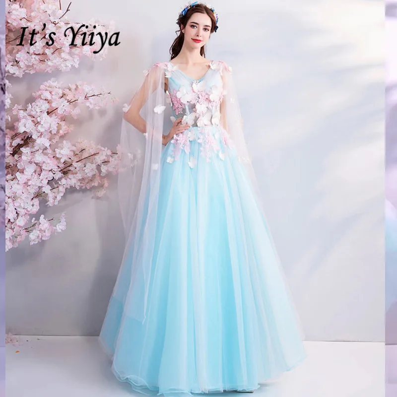 It's YiiYa Blue Evening Dresses Sleeveless V-neck Floral Floor-length Tulle Fresh Party Dress Lace up Illusion Pretty LX799
It's YiiYa Blue Evening Dresses Sleeveless V-neck Floral Floor-length Tulle Fresh Party Dress Lace up Illusion Pretty LX799