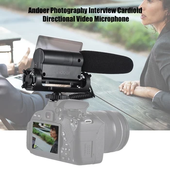 Andoer Recording Microphone Photography Interview Cardioid Video Microphone + Furry Wind Muff for Canon Nikon Sony DSLR Cameras
Andoer Recording Microphone Photography Interview Cardioid Video Microphone + Furry Wind Muff for Canon Nikon Sony DSLR Cameras