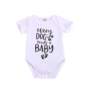 Fashion Summer Baby Boys and Girls Short sleeve romper Every Dog Needs a Baby Printed Clothes
Fashion Summer Baby Boys and Girls Short sleeve romper Every Dog Needs a Baby Printed Clothes