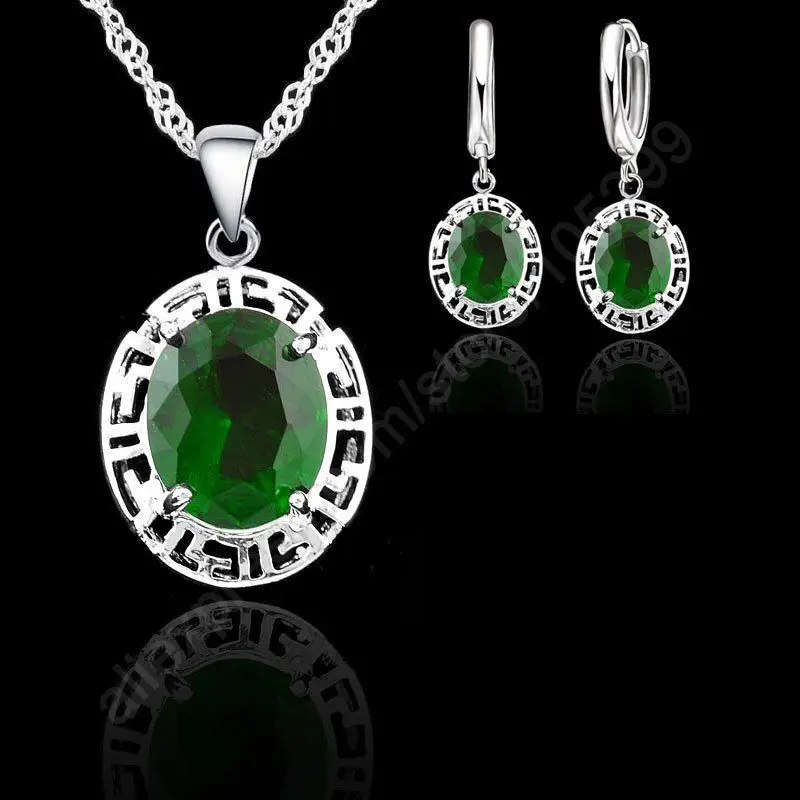 New Arrival Jewelry Sets 925 Sterling Silver Round Fashion Wedding Jewelrys Earrings Necklace Romantic Gift For Lover
New Arrival Jewelry Sets 925 Sterling Silver Round Fashion Wedding Jewelrys Earrings Necklace Romantic Gift For Lover