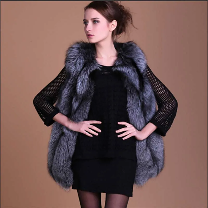 100% Natural Silver Fox Fur Vests for Woman Genuine Fur Natural Gilets Jackets Overcoat Winter Warm Real Fur Vest V12
100% Natural Silver Fox Fur Vests for Woman Genuine Fur Natural Gilets Jackets Overcoat Winter Warm Real Fur Vest V12