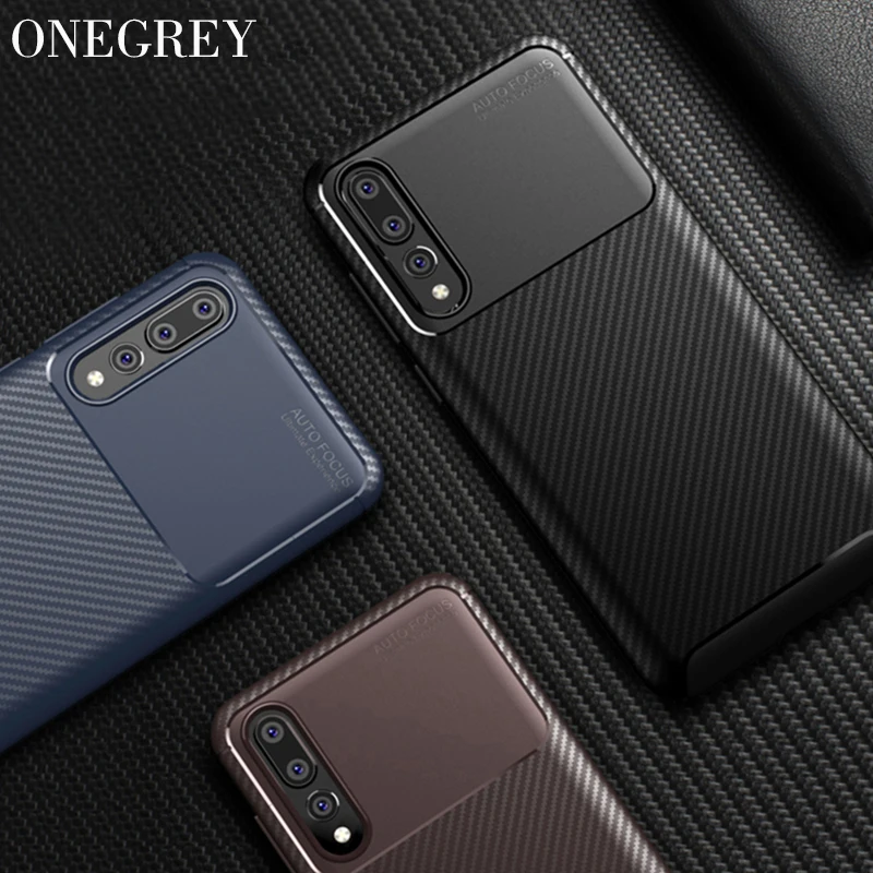 Силиконовый чехол из углеродного волокна для Huawei P20 Mate 20 10 Pro Lite P10 Nova 3 3i Honor 8X MAX 8C