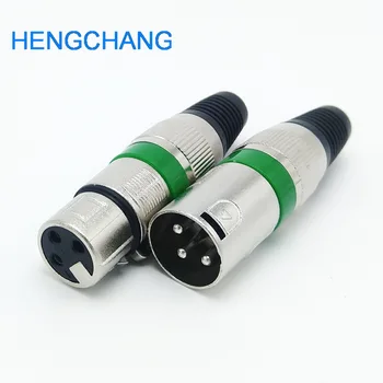 3 Pin XLR Female + Male Plug 3 Pole XLR Socket Plug Microphone Connector Green color 10pcs/lot
3 Pin XLR Female + Male Plug 3 Pole XLR Socket Plug Microphone Connector Green color 10pcs/lot