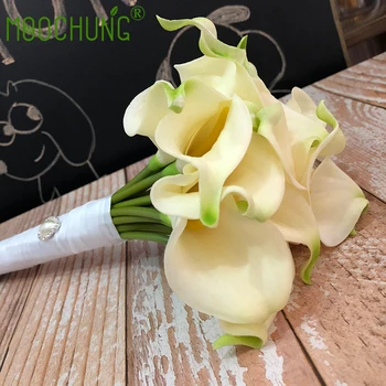 Moochung Artificial Flower Calla Lily Wedding Bouquet Real Touch Holding Flower Handmade Bride Hand Hold Flowers White Blue
Moochung Artificial Flower Calla Lily Wedding Bouquet Real Touch Holding Flower Handmade Bride Hand Hold Flowers White Blue