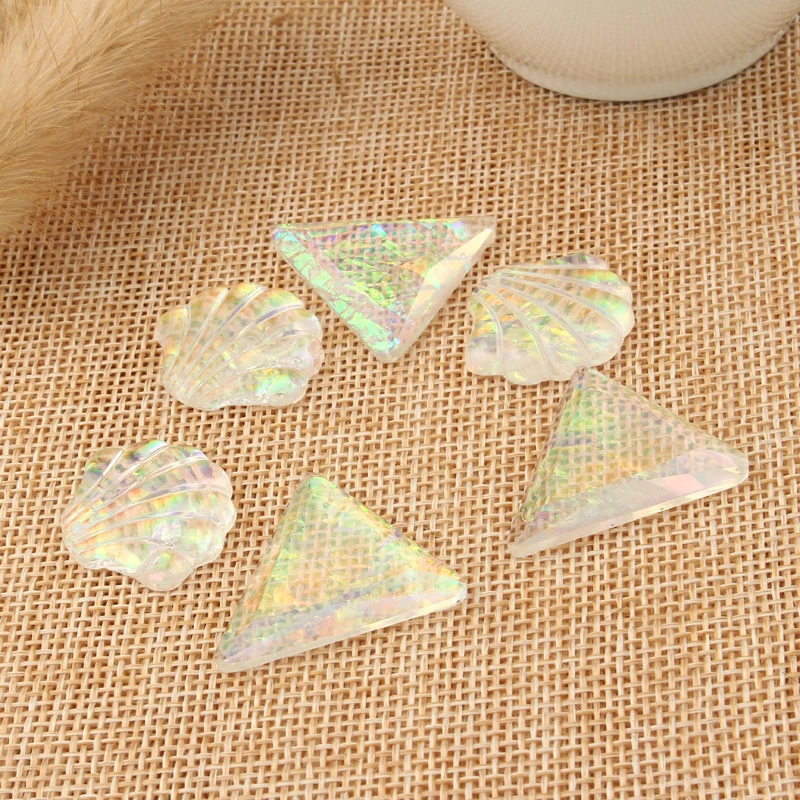 10pcs Colorful Triangle Shell Resin Stone Bead Ring Cabochon Necklace Earring DIY Making Jewelry Finding Flatback F3
10pcs Colorful Triangle Shell Resin Stone Bead Ring Cabochon Necklace Earring DIY Making Jewelry Finding Flatback F3