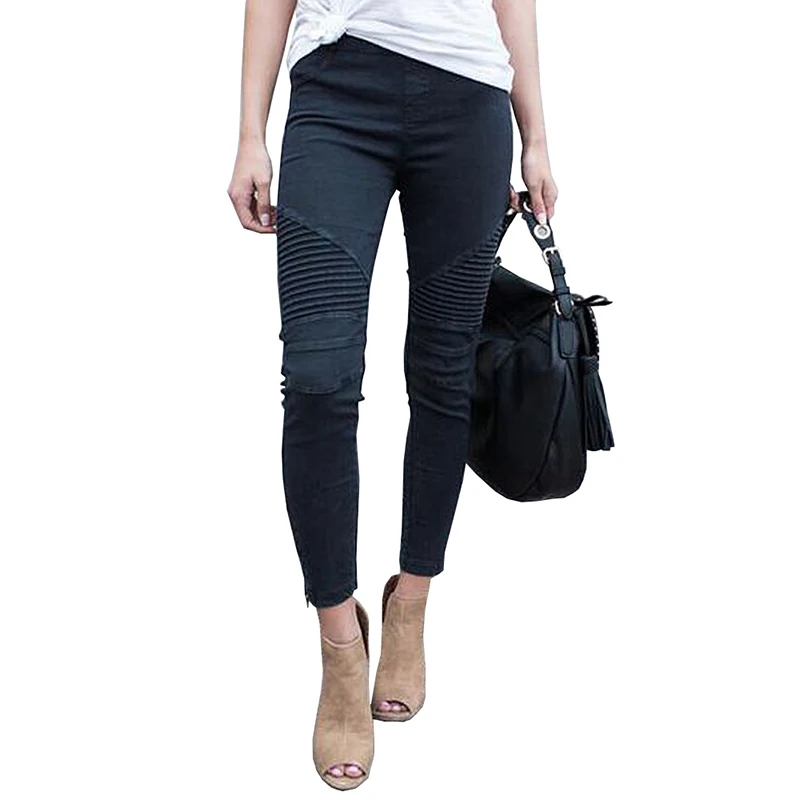 Women Long Jeans Pleated Thin Buttocks High Elastic Tight Legs Zipper Jeans Female Casual Solid Jeans Autumn
Women Long Jeans Pleated Thin Buttocks High Elastic Tight Legs Zipper Jeans Female Casual Solid Jeans Autumn