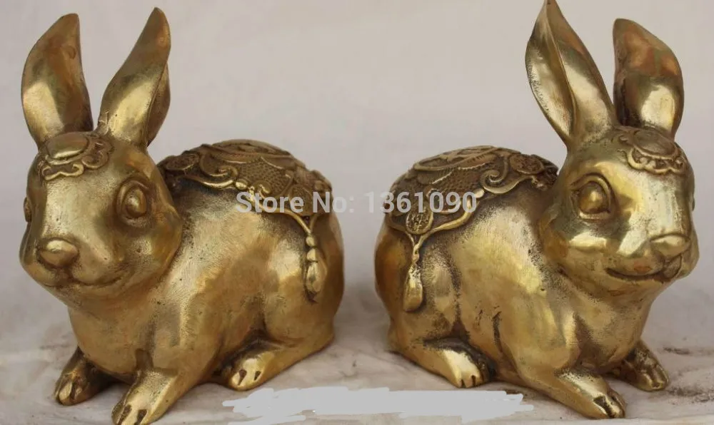 xd 00203 5" Chinese Fengshui Brass Zodiac Year Rabbit Wealth Cai Money Rich Statue Pair
xd 00203 5" Chinese Fengshui Brass Zodiac Year Rabbit Wealth Cai Money Rich Statue Pair